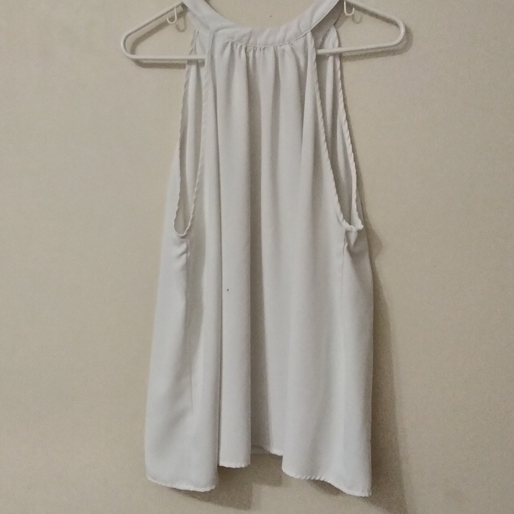 2x white halter top